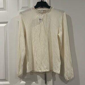 NWT J.Crew Ruffleneck Top